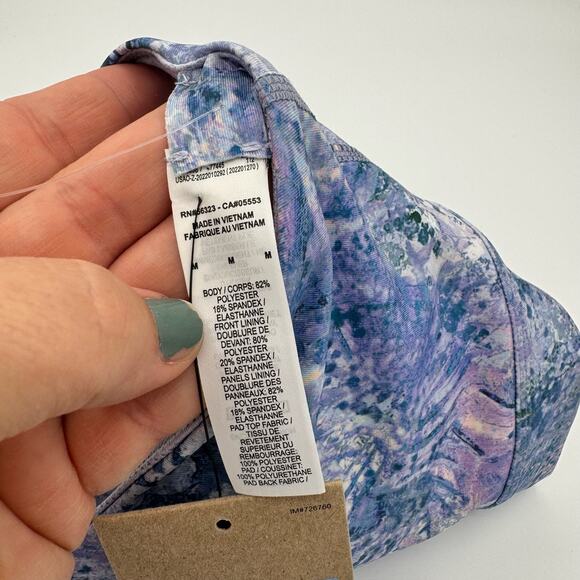 Nike Women's Swoosh All-Over-Print Wrap Medium-Support Sports Bra Size Medium - Picture 4 of 10